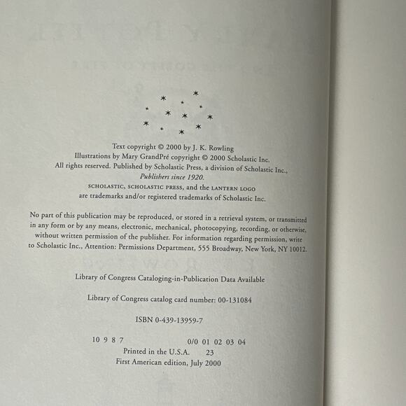 Harry Potter and the Goblet of Fire 1st EDITION Book Rowling Hard Cover - Picture 6 of 7